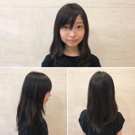 ミディアムヘアカット前