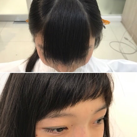ショートバングにカット