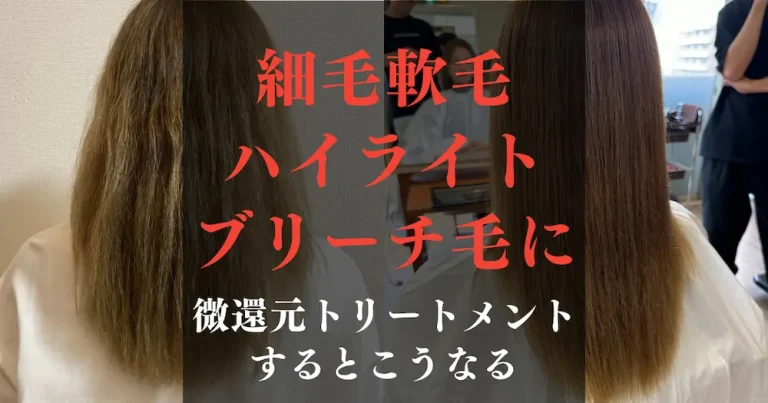 細毛軟毛ハイライトブリーチ毛について